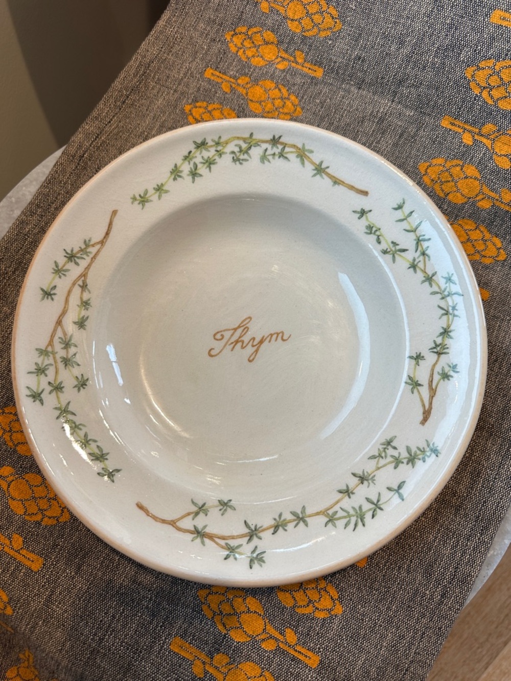 Williams Sonoma French “Thym” Large Ceramic Dinner Bowl. Made in Italy.